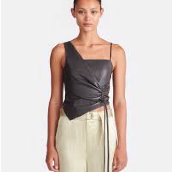 Nanushka chudel top in midnight green • Medium • NWOT - Picture 3 of 6